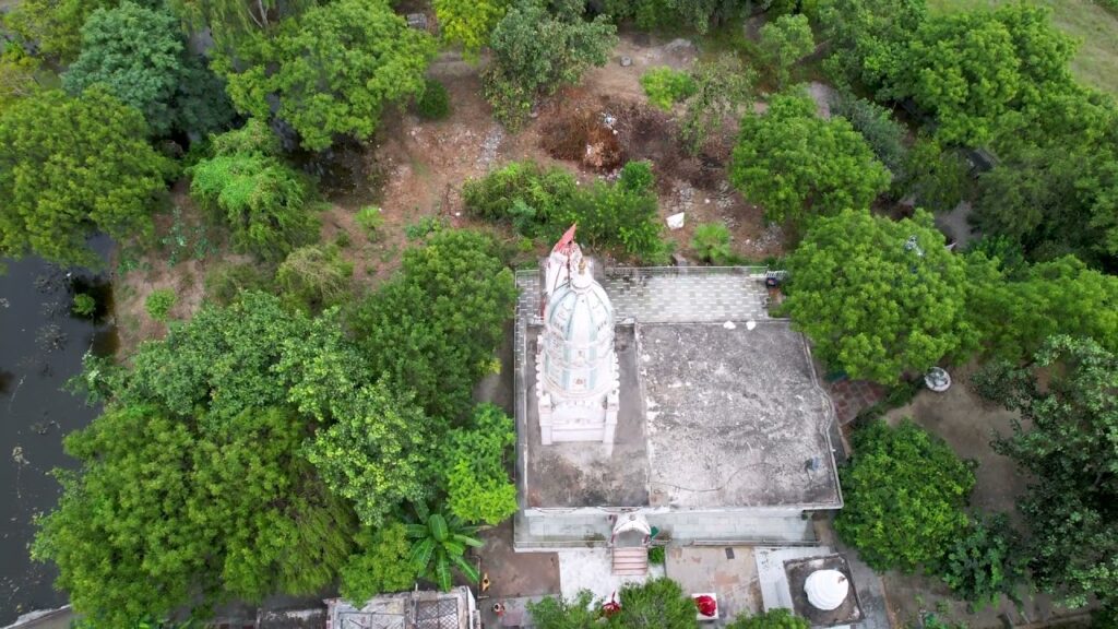 arial view of dada poubhara temple ladpur village